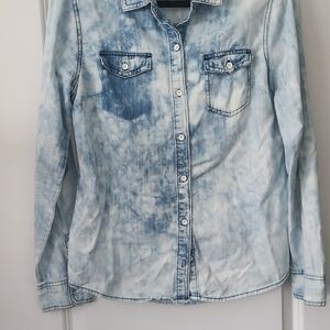 Blue Denim Button-Up Shirt